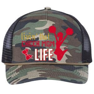 Livin That Cheer Mom Life Meaningful Gift Retro Rope Trucker Hat Cap