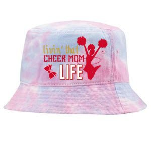 Livin That Cheer Mom Life Meaningful Gift Tie-Dyed Bucket Hat