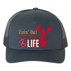 Livin That Cheer Mom Life Meaningful Gift Yupoong Adult 5-Panel Trucker Hat