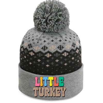 Little Turkey Cute Thanksgiving Colorful The Baniff Cuffed Pom Beanie