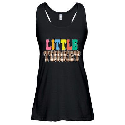 Little Turkey Cute Thanksgiving Colorful Ladies Essential Flowy Tank
