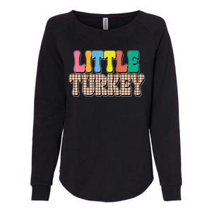 Little Turkey Cute Thanksgiving Colorful Womens California Wash Sweatshirt