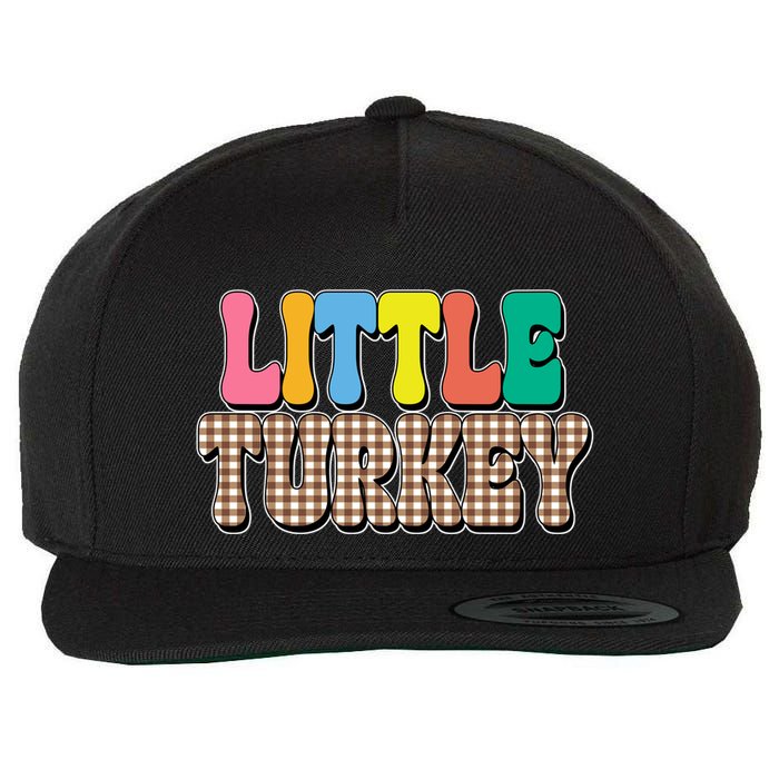 Little Turkey Cute Thanksgiving Colorful Wool Snapback Cap