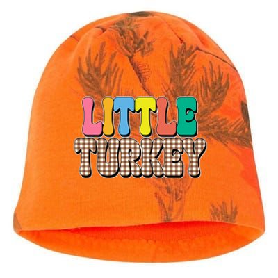 Little Turkey Cute Thanksgiving Colorful Kati - Camo Knit Beanie