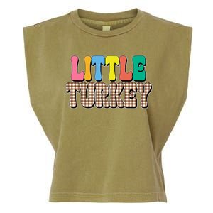 Little Turkey Cute Thanksgiving Colorful Garment-Dyed Women's Muscle Tee