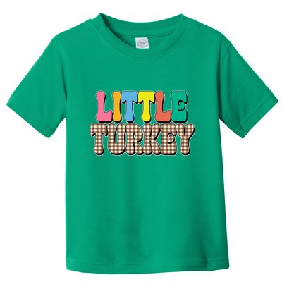 Little Turkey Cute Thanksgiving Colorful Toddler T-Shirt