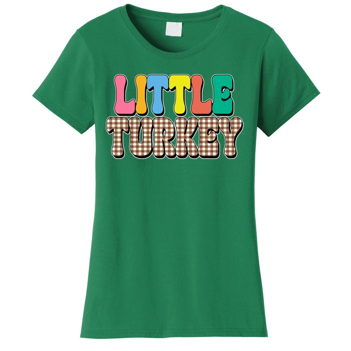 Little Turkey Cute Thanksgiving Colorful Women's T-Shirt