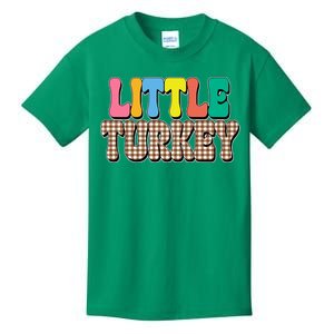 Little Turkey Cute Thanksgiving Colorful Kids T-Shirt