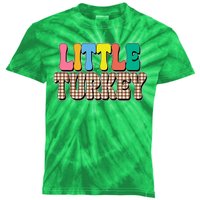 Little Turkey Cute Thanksgiving Colorful Kids Tie-Dye T-Shirt