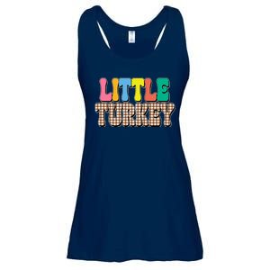 Little Turkey Cute Thanksgiving Colorful Ladies Essential Flowy Tank