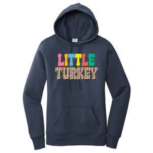 Little Turkey Cute Thanksgiving Colorful Women's Pullover Hoodie