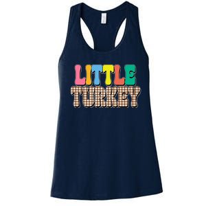 Little Turkey Cute Thanksgiving Colorful Women's Racerback Tank