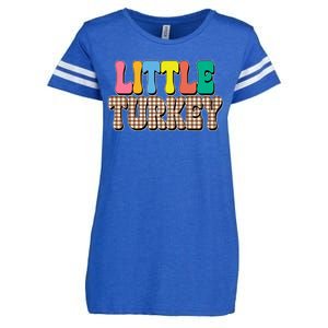 Little Turkey Cute Thanksgiving Colorful Enza Ladies Jersey Football T-Shirt