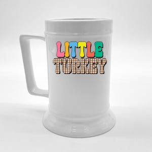 Little Turkey Cute Thanksgiving Colorful Beer Stein