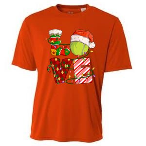 Love Tennis Christmas Tennis Player Xmas Party Gift Cooling Performance Crew T-Shirt