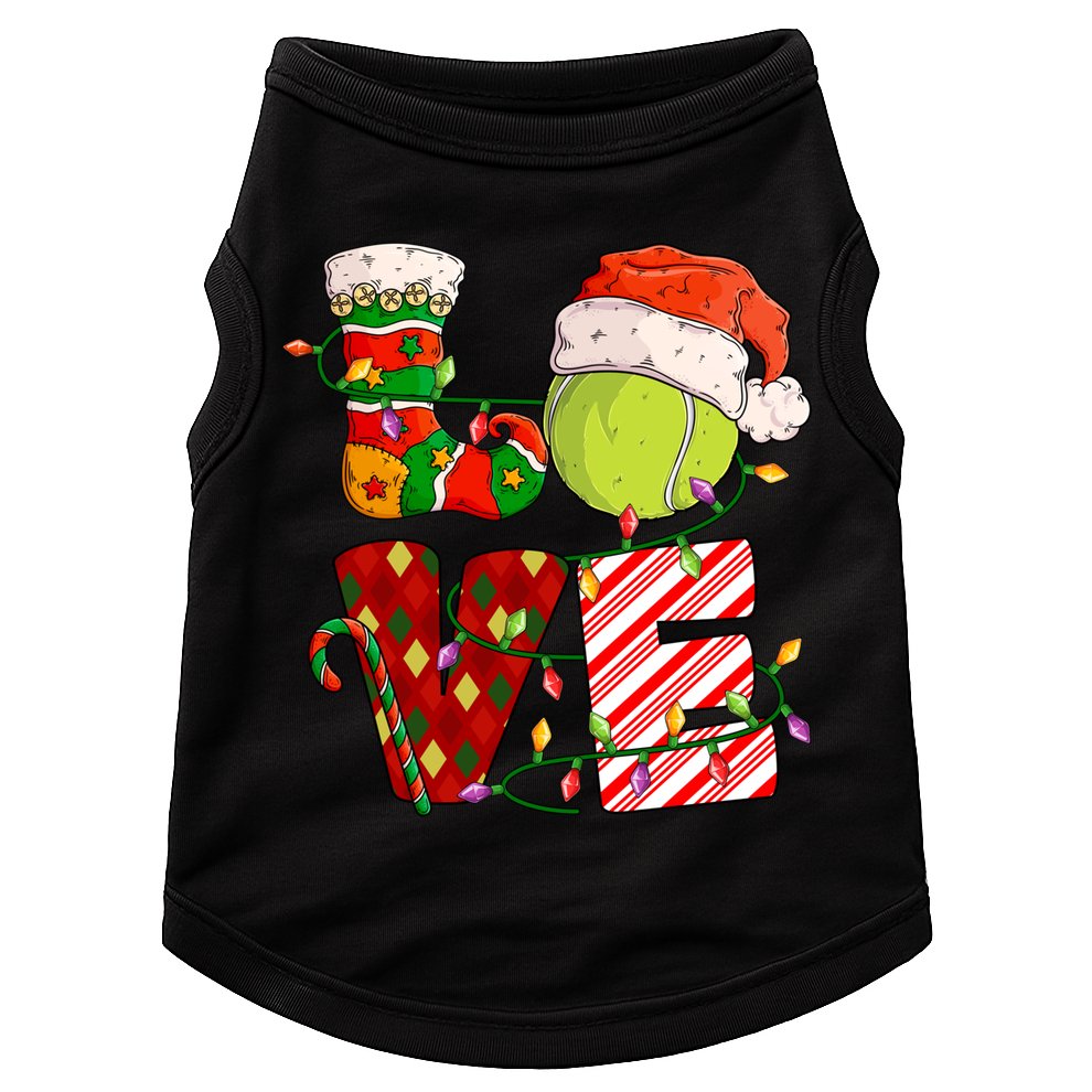 Love Tennis Christmas Tennis Player Xmas Party Gift Doggie Tank
