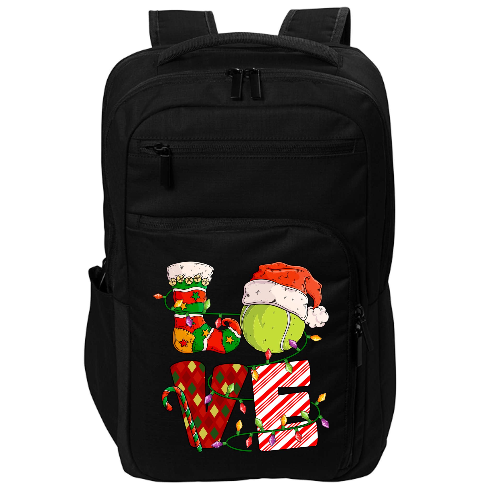 Love Tennis Christmas Tennis Player Xmas Party Gift Impact Tech Backpack