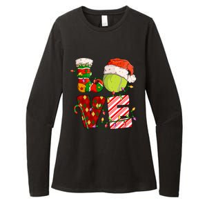 Love Tennis Christmas Tennis Player Xmas Party Gift Womens CVC Long Sleeve Shirt