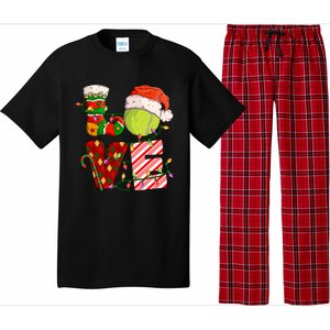 Love Tennis Christmas Tennis Player Xmas Party Gift Pajama Set