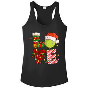 Love Tennis Christmas Tennis Player Xmas Party Gift Ladies PosiCharge Competitor Racerback Tank