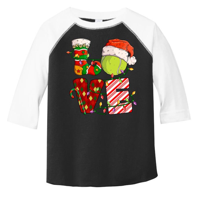 Love Tennis Christmas Tennis Player Xmas Party Gift Toddler Fine Jersey T-Shirt