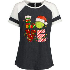 Love Tennis Christmas Tennis Player Xmas Party Gift Enza Ladies Jersey Colorblock Tee