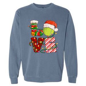 Love Tennis Christmas Tennis Player Xmas Party Gift Garment-Dyed Sweatshirt