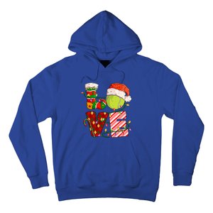 Love Tennis Christmas Tennis Player Xmas Party Gift Hoodie