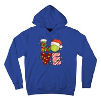 Love Tennis Christmas Tennis Player Xmas Party Gift Hoodie