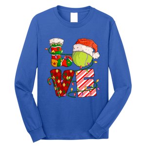 Love Tennis Christmas Tennis Player Xmas Party Gift Long Sleeve Shirt