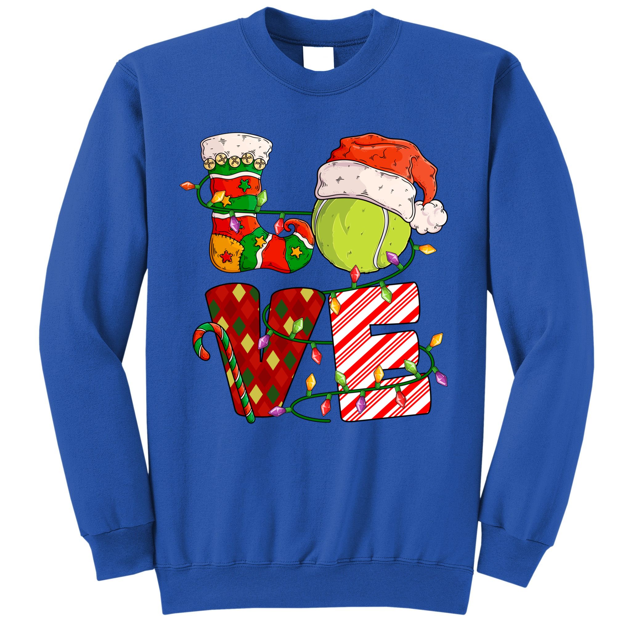 Love Tennis Christmas Tennis Player Xmas Party Gift Sweatshirt