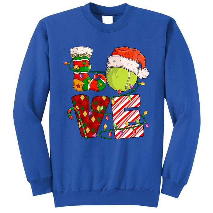 Love Tennis Christmas Tennis Player Xmas Party Gift Sweatshirt