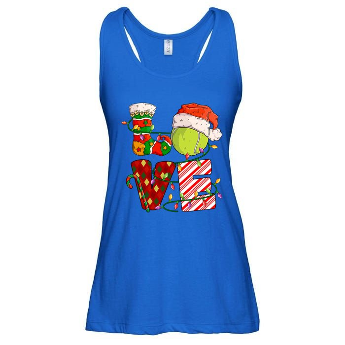 Love Tennis Christmas Tennis Player Xmas Party Gift Ladies Essential Flowy Tank