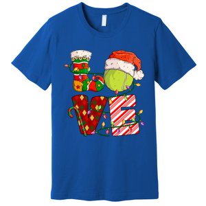 Love Tennis Christmas Tennis Player Xmas Party Gift Premium T-Shirt