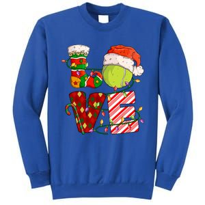 Love Tennis Christmas Tennis Player Xmas Party Gift Tall Sweatshirt