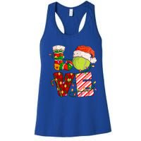 Love Tennis Christmas Tennis Player Xmas Party Gift Women's Racerback Tank