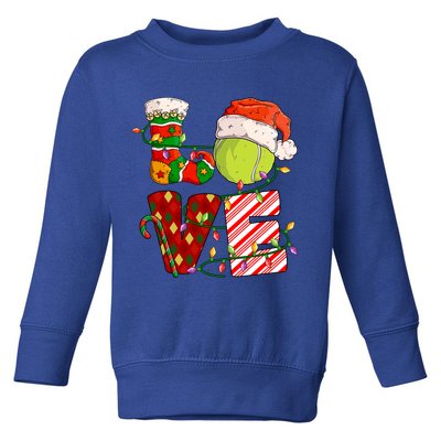 Love Tennis Christmas Tennis Player Xmas Party Gift Toddler Sweatshirt