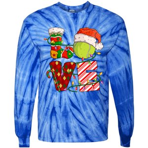 Love Tennis Christmas Tennis Player Xmas Party Gift Tie-Dye Long Sleeve Shirt