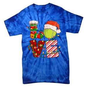 Love Tennis Christmas Tennis Player Xmas Party Gift Tie-Dye T-Shirt