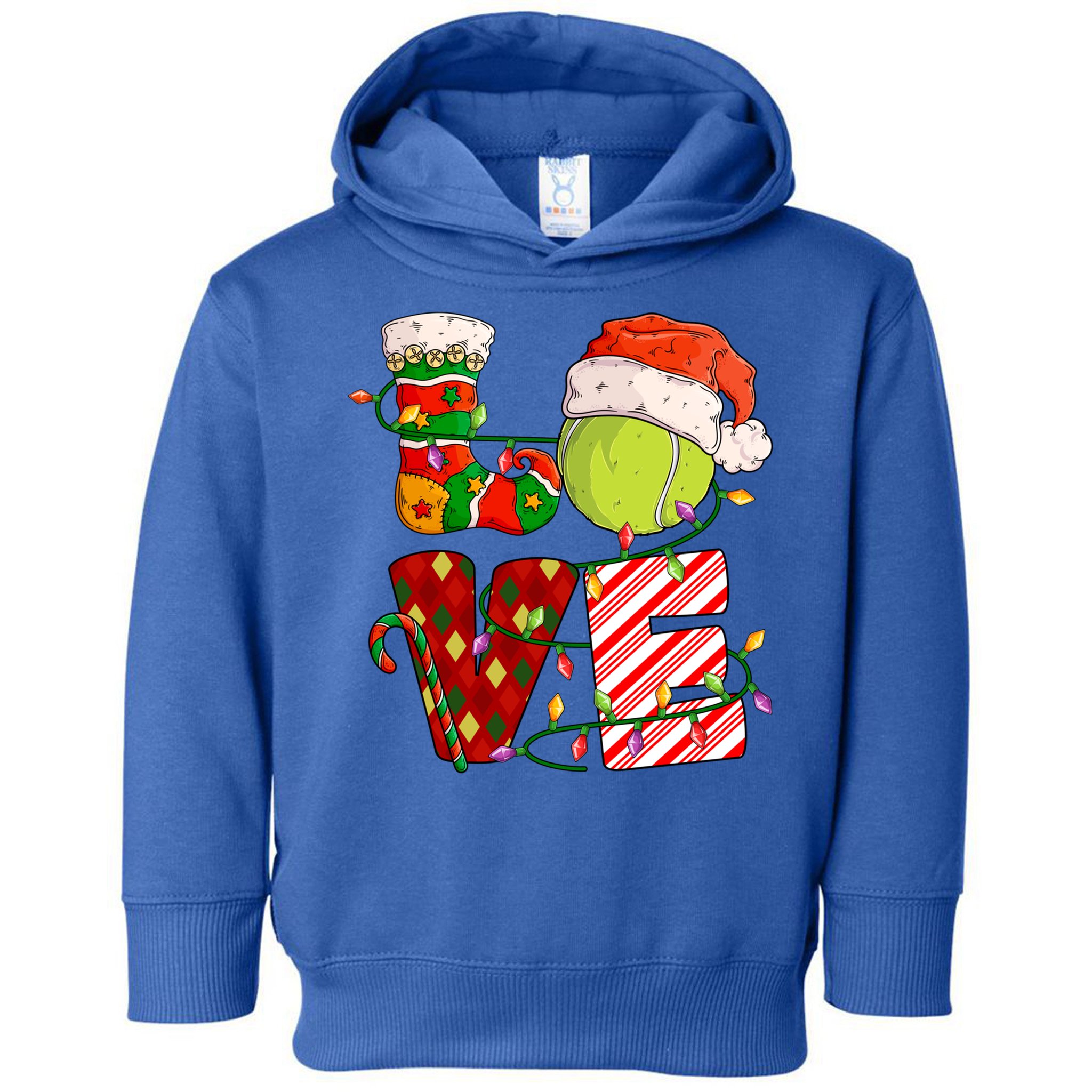 Love Tennis Christmas Tennis Player Xmas Party Gift Toddler Hoodie