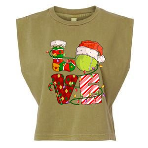 Love Tennis Christmas Tennis Player Xmas Party Gift Garment-Dyed Women's Muscle Tee