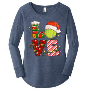 Love Tennis Christmas Tennis Player Xmas Party Gift Women's Perfect Tri Tunic Long Sleeve Shirt