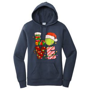 Love Tennis Christmas Tennis Player Xmas Party Gift Women's Pullover Hoodie