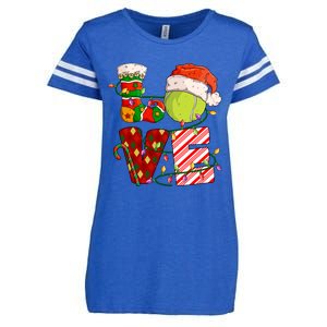 Love Tennis Christmas Tennis Player Xmas Party Gift Enza Ladies Jersey Football T-Shirt