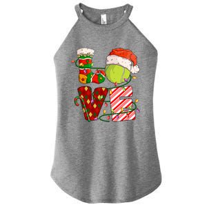 Love Tennis Christmas Tennis Player Xmas Party Gift Women's Perfect Tri Rocker Tank