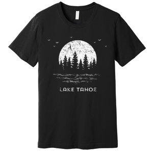 Lake Tahoe Californianevada Mountain Resort Moon Trees Premium T-Shirt