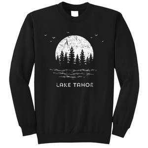 Lake Tahoe Californianevada Mountain Resort Moon Trees Tall Sweatshirt