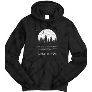 Lake Tahoe Californianevada Mountain Resort Moon Trees Tie Dye Hoodie