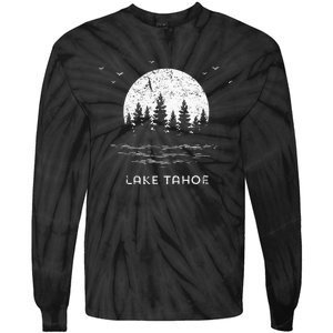 Lake Tahoe Californianevada Mountain Resort Moon Trees Tie-Dye Long Sleeve Shirt