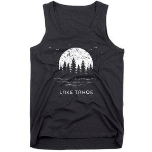 Lake Tahoe Californianevada Mountain Resort Moon Trees Tank Top